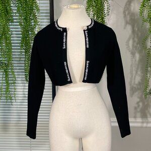 Alexander Wang Black Cropped Cardigan